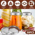 thumbnail image 2 of Lindbes 30Pcs Canning Jar Lids with Rings Good Sealing Canning Lids Practical Mason Jar Lids Metal Jar Lids Jar Canning Lids with Date Line for Mason Jar Canning Food Spices, 2 of 10