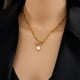 thumbnail image 3 of Zhuge Colgante de collar hecho a mano, collar colgante de perlas multicapa (oro), 3 of 5