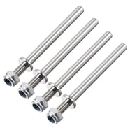 Uxcell 2PCS Steel Landing Gear Axle Shafts For RC Airplanes - 5/16" X 2.2" With Nuts