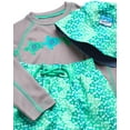 thumbnail image 3 of Boys' Rash Guard Set - UPF 50+ Rash Guard Swim Shirt, Bathing Suit, Bucket Hat - Swimwear (2T-7), 3 of 7