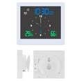thumbnail image 2 of Riwcyla Bathroom Digital Waterproof & Humidity Meter Hygrometer LCD Display UpperLower Limit Dual Alarms with Snooze Function Countdown, 2 of 6