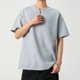 thumbnail image 4 of Camisas Elvqul Caballero Mayor Stretch Algodón Gris Manga Corta sin Estampado Cuello Redondo Abotonada, 4 of 7