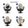 thumbnail image 4 of Animal Office Chair Slipcover, Cartoon Drawing Style Animals Pigeons Sheep Pig Farmland Inhabitants, Protective Stretch Decorative Fabric Cover, Standard Size, Brown Beige, by Ambesonne, 4 of 5