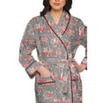 thumbnail image 4 of Moomaya Printed WoMen's Robe Dressing Gown With Pockets Bath Robe Girls, 4 of 6