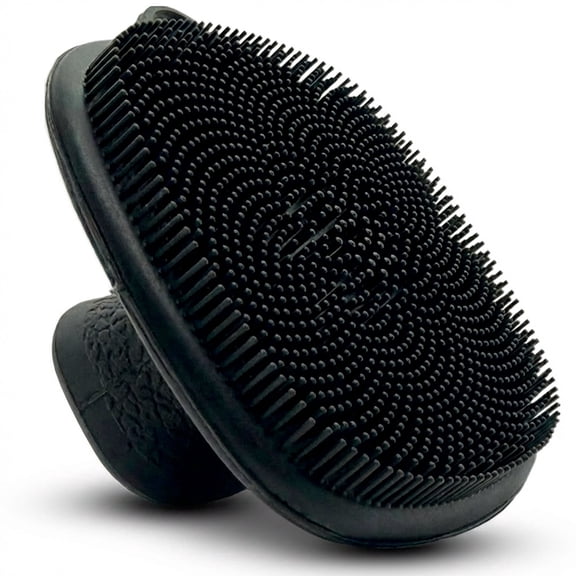 purefest Silicone Face Scrubber, Gentle Facial Cleansing Brush and Exfoliator Tool, Black