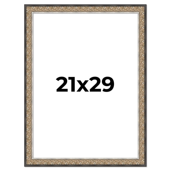 21x29 Frame Silver Real Wood Picture Frame Width 1.75 Inches | Interior Frame Depth 0.5 Inches |