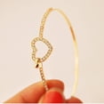 thumbnail image 4 of Brazalete tipo brazalete HUOGUO, estilo moderno, con diamantes de imitación dorados, 4 of 5