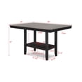thumbnail image 5 of 6pc Counter Height Dining Room Set Open Shelf Table Chairs Bench Black and Grey Finish, 5 of 9