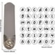 thumbnail image 3 of Juego de 36 sellos metálicos de letras y números de 3 mm con estuche bajo y punzón para estampar joyas, cuero y madera (incluye A~Z 0-8)., 3 of 8