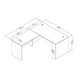 thumbnail image 3 of Studio C 60W L Shaped Desk with 42W Return in Platinum Gray - Engineered Wood, 3 of 7