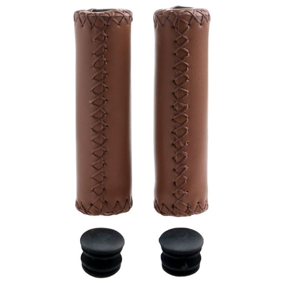Juego de 2 manijas de bicicleta Cubierta de agarre Estándar Cómodo Protector antideslizante Cuero para bicicletas Bicicletas plegables Bicicleta shamjiam puños de manillar de bicicleta