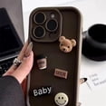 thumbnail image 4 of Cute coffee bear pattern silicone case for iPhone 15 14 13 12 11 Pro Max Plus shockproof soft phone case for iPhone XR XS Max, 4 of 5