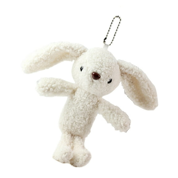 Fogun Sweet Plush Big Ear Rabbits Keychain Pendant Lovely Hangings Decorations Keyring Charm for Purse Bag Backpack Handbag