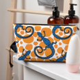 thumbnail image 5 of Toiletry Bag, Bohemian Lines Gecko Lizards Leather Waterproof Travel Makeup Cosmetic Bag Organizer, Large Capacity Toiletry Bag for Travel Size Toiletries, Skin Care Bag for Women, 5 of 8