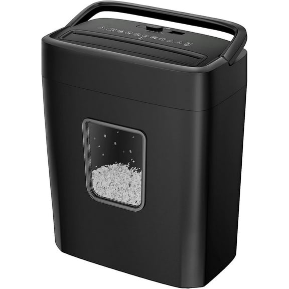 Paper Shredder, 8-Sheet Crosscut Shredder with 4.2 Gallon Bin Shred , P-4 Security Level,black