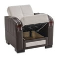 thumbnail image 3 of Ottomanson Convertible Accent Chair Chenille Modern Sleeper Armchair with Storage, Cream, 3 of 7