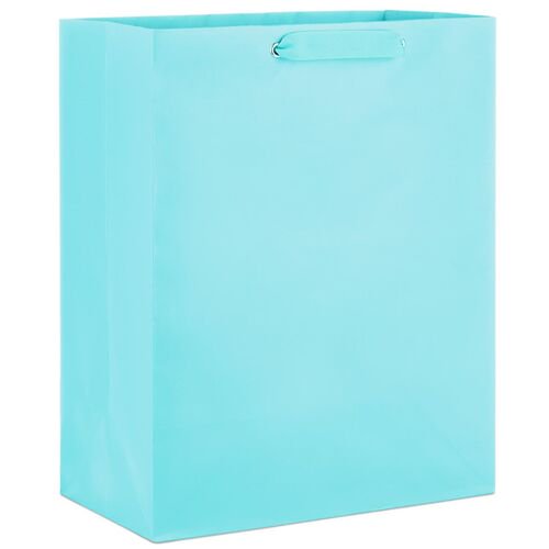 Aqua Blue Large Gift Bag, 13"