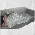 thumbnail image 6 of Geometric Circle Soft Flannel Fleece Blanket, Spiraling Rotary Circle Turning to Polka Dots Concentric Grid Lines Tile, Cozy Plush for Indoor and Outdoor Use, 50" x 60", Grey White, by Ambesonne, 6 of 6