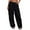 Black, variant on Women's Casual High Waisted Loose Wide Leg Pants for Comfortable Everyday Wear Ideal for Summer and Fall Activities