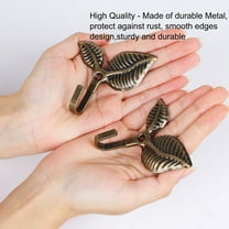 Metal Window Curtain Tieback Hook Drapery Holdbacks Hooks Window Holdback Hook Clothe Hangers Set of 8 Bronze Tone