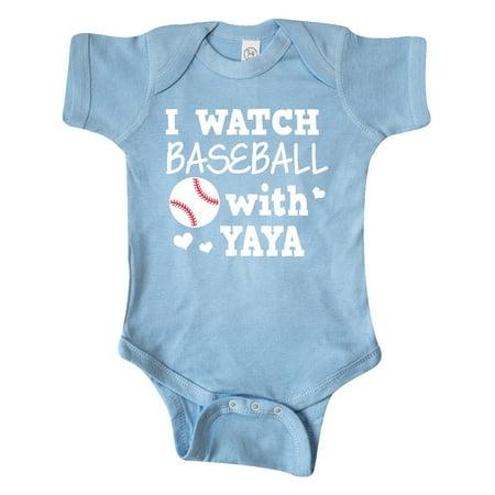 

Inktastic I Watch Baseball with My Yaya Gift Baby Boy or Baby Girl Bodysuit