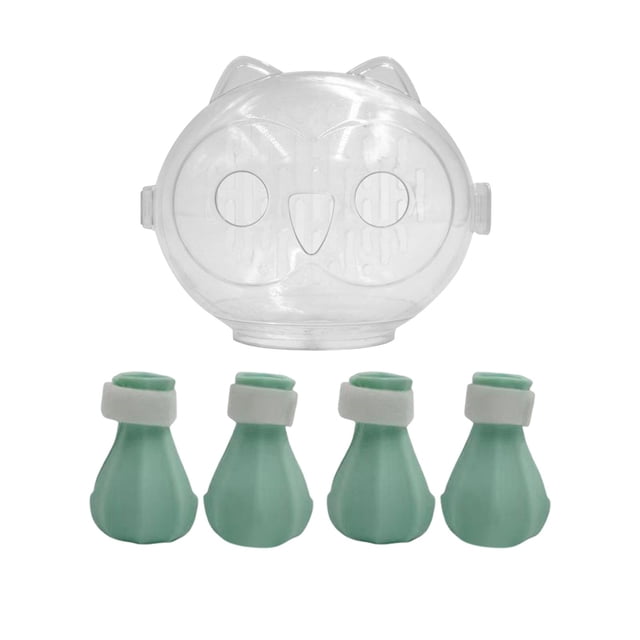 Zapatos de Silicona para Gatos Jinwen Bozal de Gato Transpirable Ajustable S