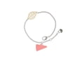 thumbnail image 2 of Delight Jewelry Acrylic 3/4" Pink Megaphone - Goldtone Leaf Delicate Bracelet, 6.25+1.75", 2 of 4