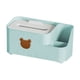 thumbnail image 2 of Porta pañuelos de plástico con organizador | Organizador de escritorio multifuncional para mandos a distancia, bolígrafos y cosméticos | Dispensador de pañuelos antideslizante y resistente a caídas, 2 of 5