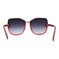 thumbnail image 4 of Womens Slick Rimless 90s Fashion Butterfly Plastic Sunglasses Red Smoke, 4 of 4