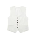 thumbnail image 1 of Chaleco Chalecos con botones para mujer, cómodo, ajustado, elegante, chaleco (blanco M) Ygjytge Blanco T M para Mujer, 1 of 1