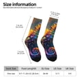 thumbnail image 2 of KLL Neon Seahorse Underwater Realm Print Cool Socks Men's Women's Crew Socks Funny Crazy Novelty Stockings, 2 of 6
