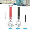 thumbnail image 2 of Uxcell Leather Car Keychain, Microfiber Leather Bling Wristlet Keychains Key Fob Holder Black/Red, 2 of 7