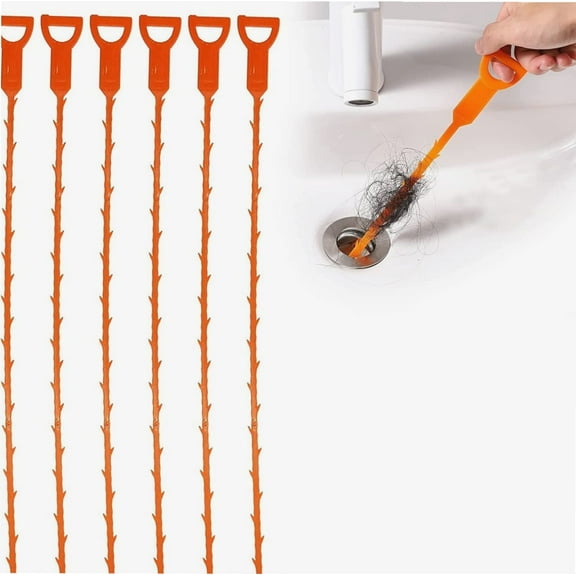 20 Pcs 20 Inch Hair Drain Cleaner Tools, Plumbing Snake for Shower Drain, Bathtub Hair Catcher, Drain Hair Removal Tool for Unclog Kitchen Bathroom Sink