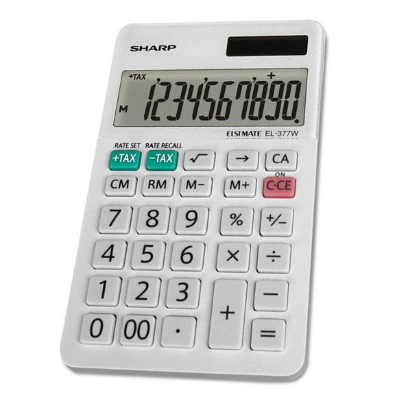 El-377wb Large Pocket Calculator, 10-Digit Lcd | Bundle of 5 Each