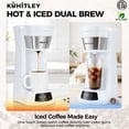 thumbnail image 4 of Kuhitley Single Serve Coffee Maker for Grounds,14oz Hot & Iced Coffee Brewer with 420ml Water Cup,700W Compact Machine with Reusable Mesh Filter,One Cup Coffee Maker for Home Countertop, 4 of 10