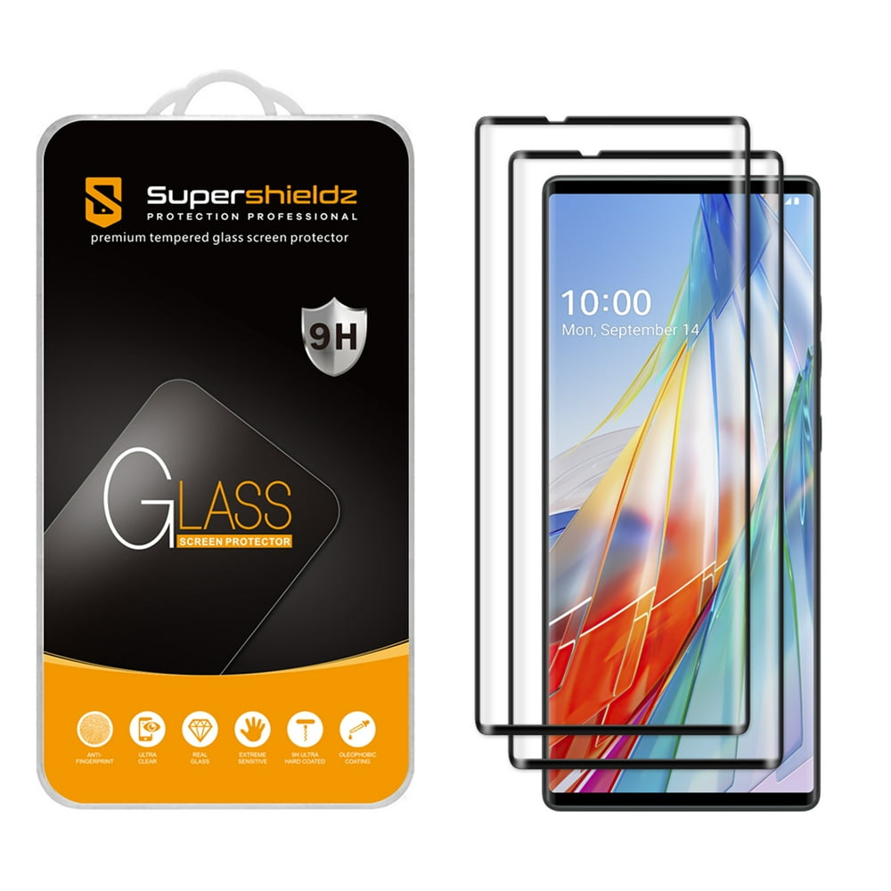 [2Pack] Supershieldz for LG Wing [Full Screen Coverage] [3D Curved Glass] Tempered Glass Screen