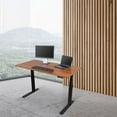 thumbnail image 3 of Stand Up Desk Store Dual Motor Electric Adjustable Height Standing Desk with EZ Assemble Steel Frame (Black Frame/Teak Top, 60" Wide), 3 of 5
