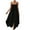 Black, variant on Dress for Women Summer Solid Color Square Neckline Mid-Length Dress Casual Slim Fit Sleeveless Beach Dress