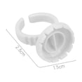 thumbnail image 3 of facefd 100x Glue Rings Lash Glue Cups for Tattoo Volume Lash Makeup White, 3 of 9