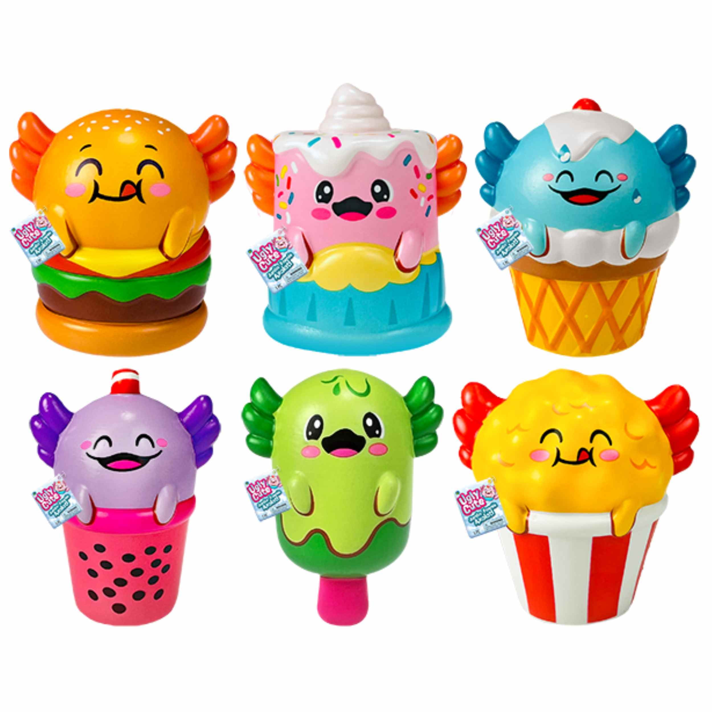 JA-RU Jumbo Foam Axolotl Friend Fidget Toy, Slow Rise Sensory