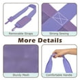 thumbnail image 6 of Extra Large Mesh Beach Bag for Women/Girls, Packable Sandproof Beach Tote with Zipper Closure, Toys Pool Bag for Family Beach Trip, Vacation Essentials,Purple, 6 of 8