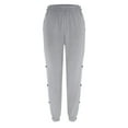 thumbnail image 6 of felwors Women's Tear Away Pants Side Split Snap Button Basketball Active Workout Joggers Light Gray, XL, 6 of 8