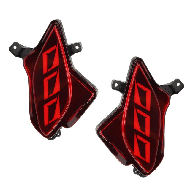 1 par de luces reflectoras de parachoques Trasero kangjianwuwushu para Highlander 2020 a 2023 Rojo