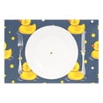 thumbnail image 2 of Ryvnso Placemats Set of 4 Cartoon Duck Stars Dining Mats Heat-Resistant Non-Slip Washable Table Mat, 2 of 8