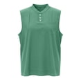 thumbnail image 5 of TAGOLD Mens Summer V-Neck Tank Top Solid Color Button Pocket Summer Casual Top, 5 of 5