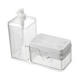thumbnail image 3 of Dispensador de jabón 3 en 1 y dispensador de jabón para platos con soporte para fregadora para fregadero de hotel, 3 of 9