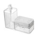 thumbnail image 3 of Dispensador de jabón y soporte para estropajo 3 en 1 (estropajo incluido) Fregadero dispensador de jabón para lavado de cocina, compacto, duradero y, 3 of 9
