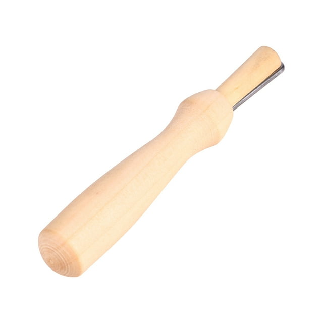 DIY Wool Felt Single Needle Solid Wood Handle 1 Wooden Handle + 1 Needle With Description
