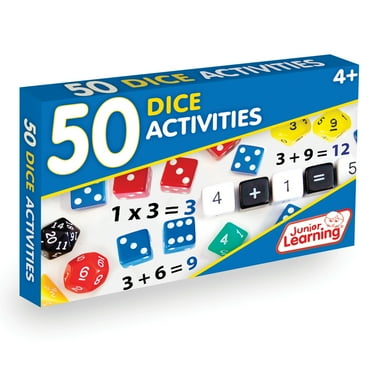 50 Dice Activities Junior Learning for Ages 5-6 Kindergarten Grade 2 Learning, Math, Numbers, Perfect for Home School, Educational Resources