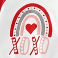 thumbnail image 3 of Gibobby Mameluco niña Bebé niños niñas manga larga Día de San Valentín estampado de letras con capucha pulóver recién nacido sudadera monos(A, 6-12 Meses), 3 of 5